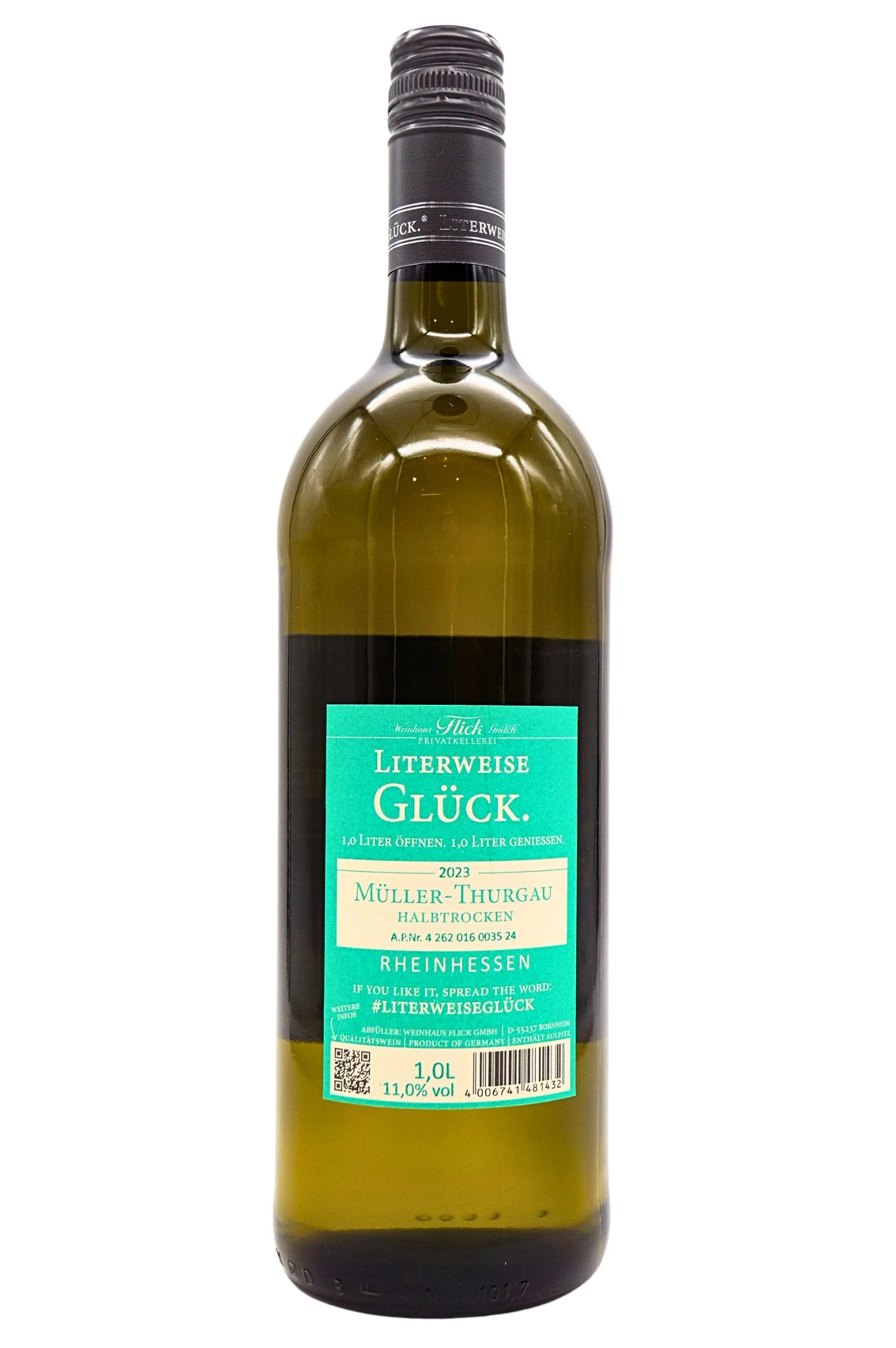 Weinhaus Flick - MÜLLER THRUGAU Halbtrocken Literweise Glück 4 Weinhaus Flick - MÜLLER THRUGAU Halbtrocken Literweise Glück – Bild 2