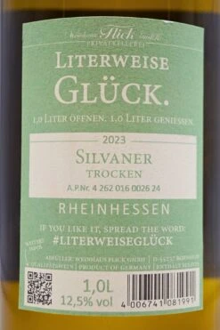 Weinhaus Flick - SILVANER Trocken Literweise Glück -Der Schnapsstodl Verkäufe 23FlickSilvaner3