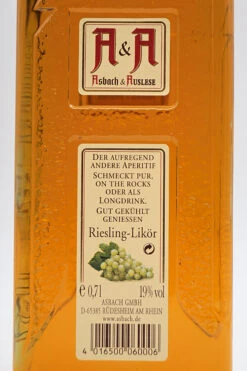Asbach - A&A Auslese Riesling-Likör -Der Schnapsstodl Verkäufe AsbachRieslingLikor3