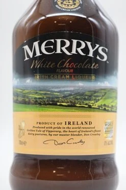 Merrys - White Chocolate Irish Cream Likör 9 Merrys - White Chocolate Irish Cream Likör -Der Schnapsstodl Verkäufe DSC00482
