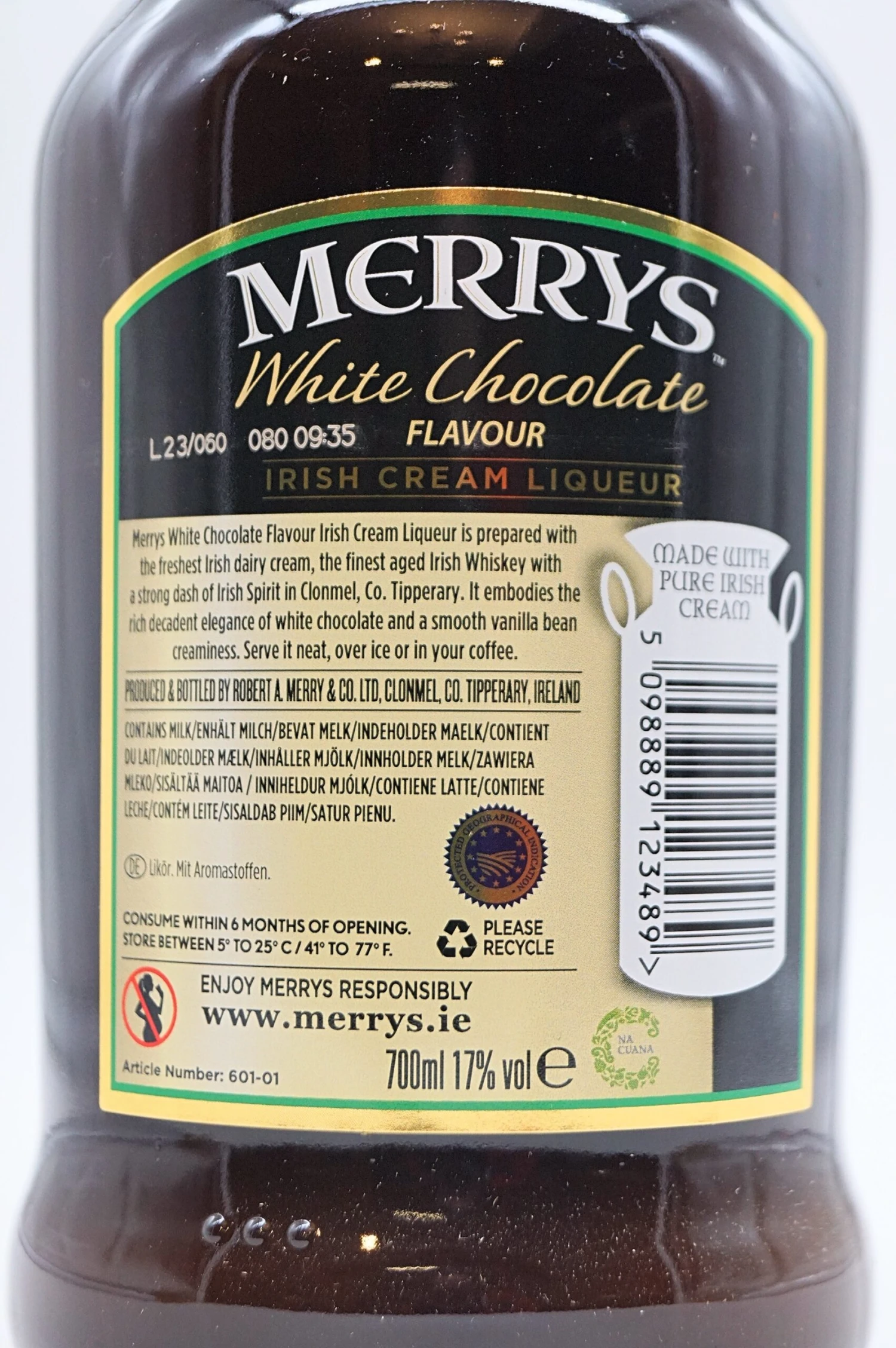 Merrys - White Chocolate Irish Cream Likör 6 Merrys - White Chocolate Irish Cream Likör – Bild 4