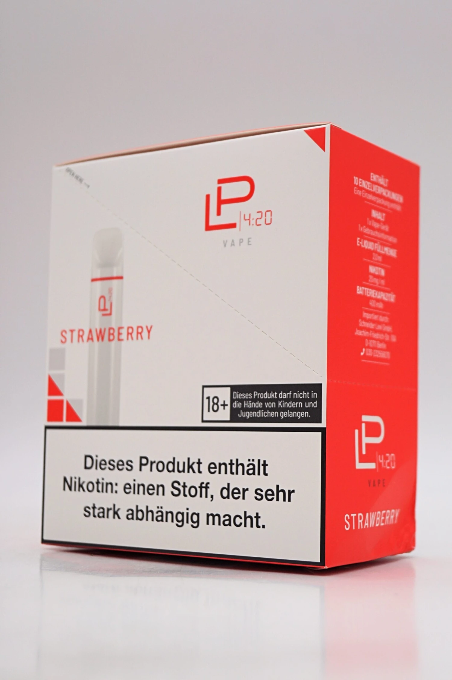 LP 4:20 - E-Zigarette Strawberry 10 Stück Sparset 4 LP 4:20 - E-Zigarette Strawberry 10 Stück Sparset – Bild 2