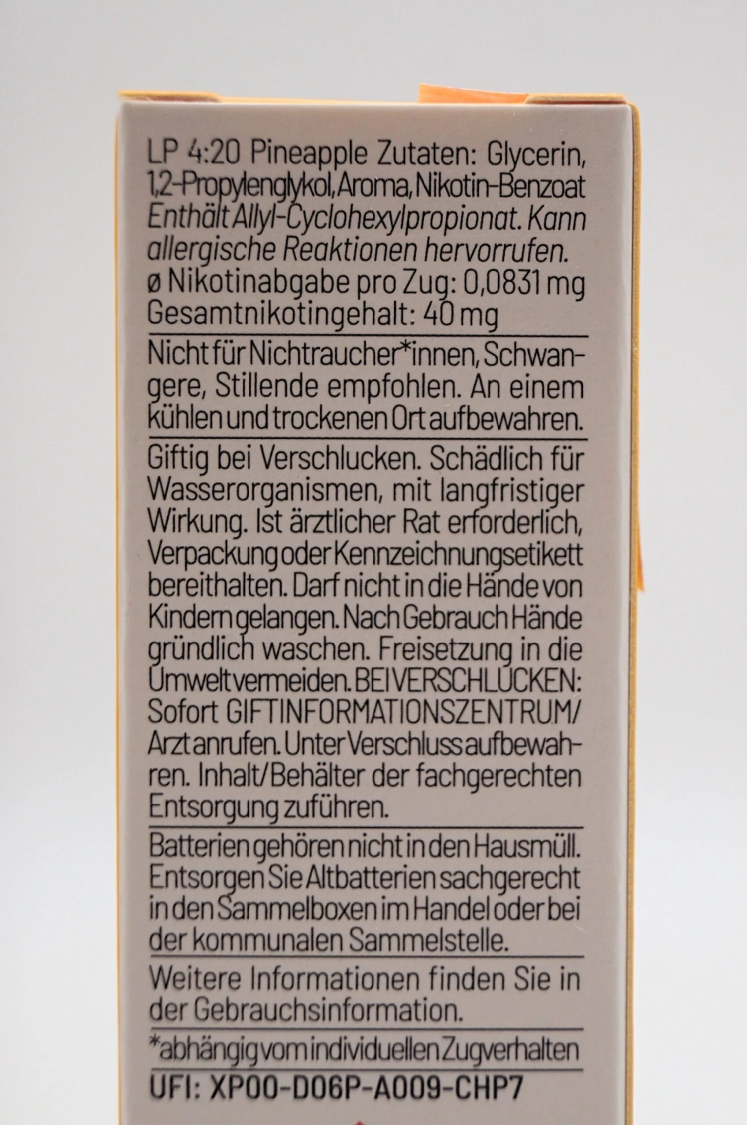 LP 4:20 - E-Zigarette Pineapple 7 LP 4:20 - E-Zigarette Pineapple – Bild 5