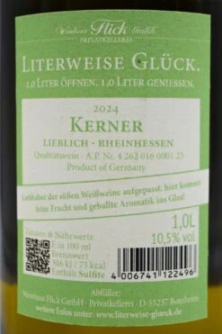 Weinhaus Flick - KERNER Lieblich Literweise Glück -Der Schnapsstodl Verkäufe FlickKerner3