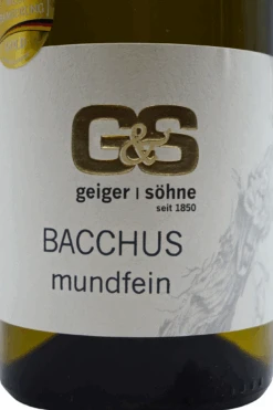 Geiger & Söhne - Bacchus Mundfein Halbtrocken 2023 -Der Schnapsstodl Verkäufe GSMFBacchus2