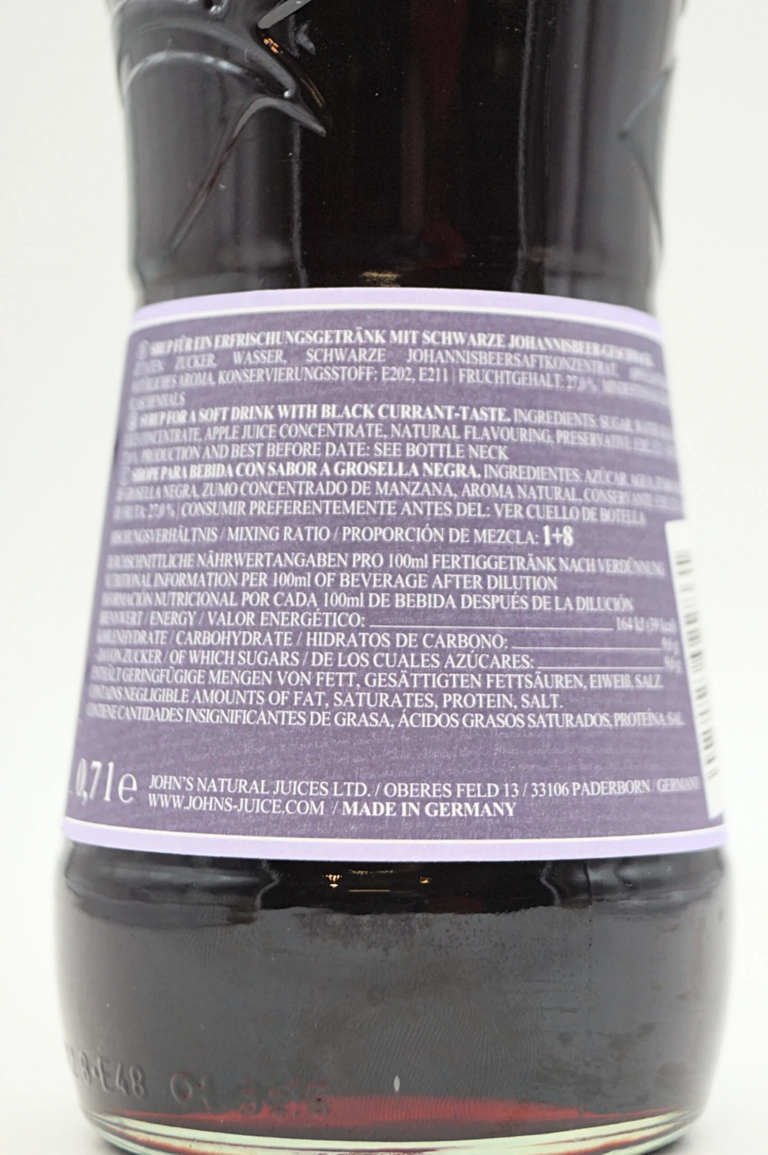 Johns - Cassis Sirup 6 Johns - Cassis Sirup – Bild 4