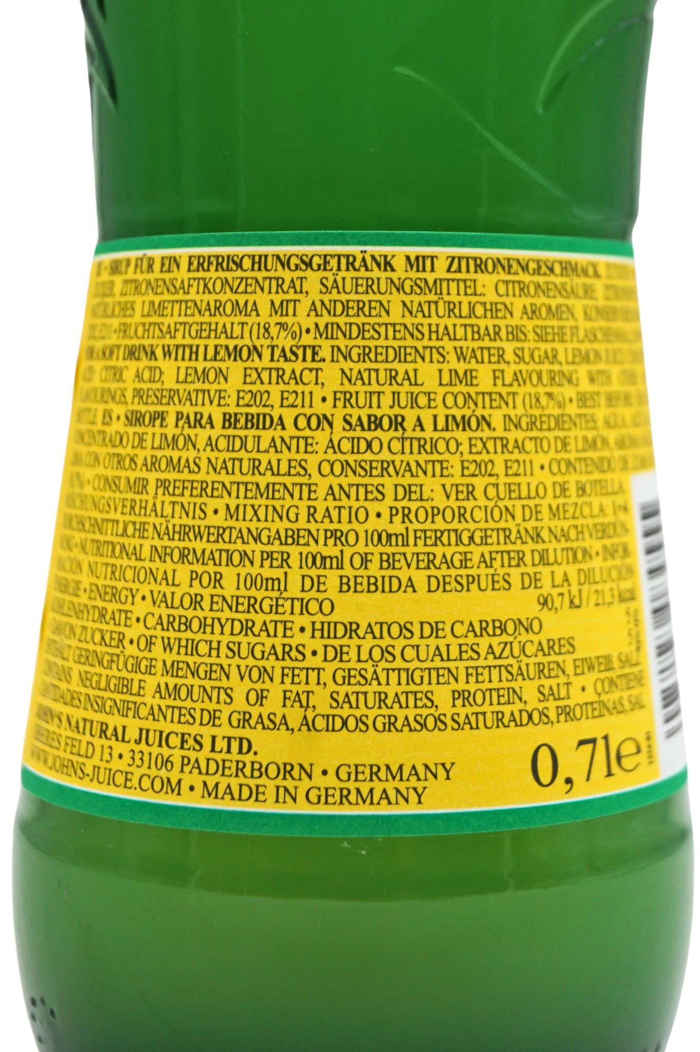 Johns - Sweet & Sour Sirup 6 Johns - Sweet & Sour Sirup – Bild 4