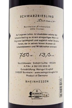 Weingut Krughof - SCHWARZRIESLING Trocken 2022 -Der Schnapsstodl Verkäufe KrughofSchwarzriesling3