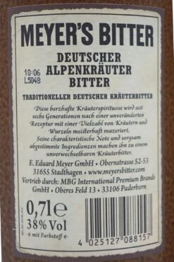 Meyers Bitter - Deutsche Alpenkräuter Likör 10 Meyers Bitter - Deutsche Alpenkräuter Likör -Der Schnapsstodl Verkäufe MeyersBitterAlpenkruterLikr3