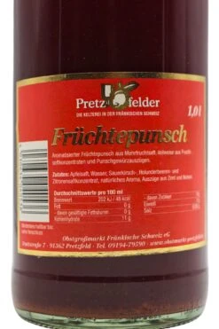 Kelterei Pretzfeld - Früchtepunsch Alkoholfrei 12 Kelterei Pretzfeld - Früchtepunsch Alkoholfrei -Der Schnapsstodl Verkäufe PretzfelderFrchtePunsch3