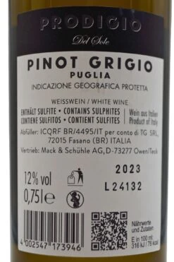 Prodigio Del Sole - Pinot Grigio Puglia IGP -Der Schnapsstodl Verkäufe ProdigiodelSolePinotGrigioPuglia3