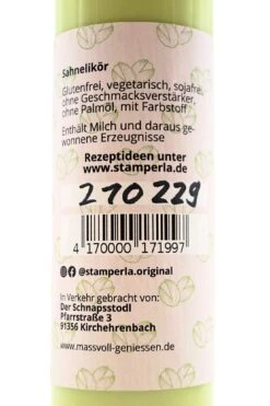 Stamperla - Pistazien Sahnelikör 10 Stamperla - Pistazien Sahnelikör -Der Schnapsstodl Verkäufe StamperlaPistazien3