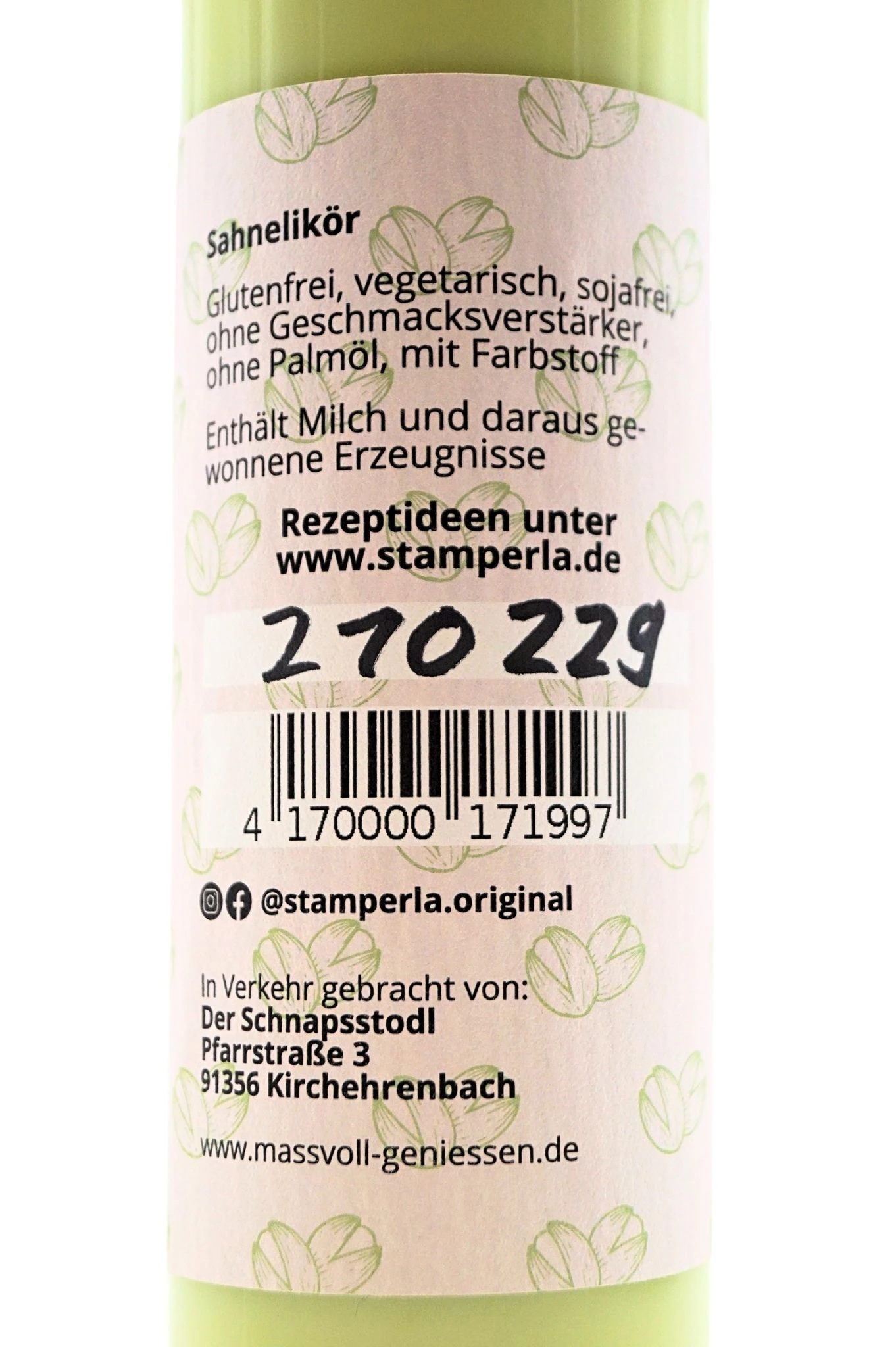 Stamperla - Pistazien Sahnelikör 6 Stamperla - Pistazien Sahnelikör – Bild 4