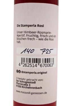 Stamperla - "Rosi" Himbeer-Rosmarin Aperitif -Der Schnapsstodl Verkäufe StamperlaRosiHimbeerRosmarin3