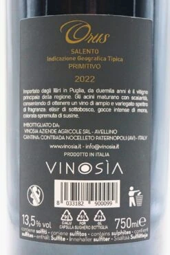 Vinosia - Orus Primitivo Salento IGT -Der Schnapsstodl Verkäufe VinosiaOrusPrimitivo3