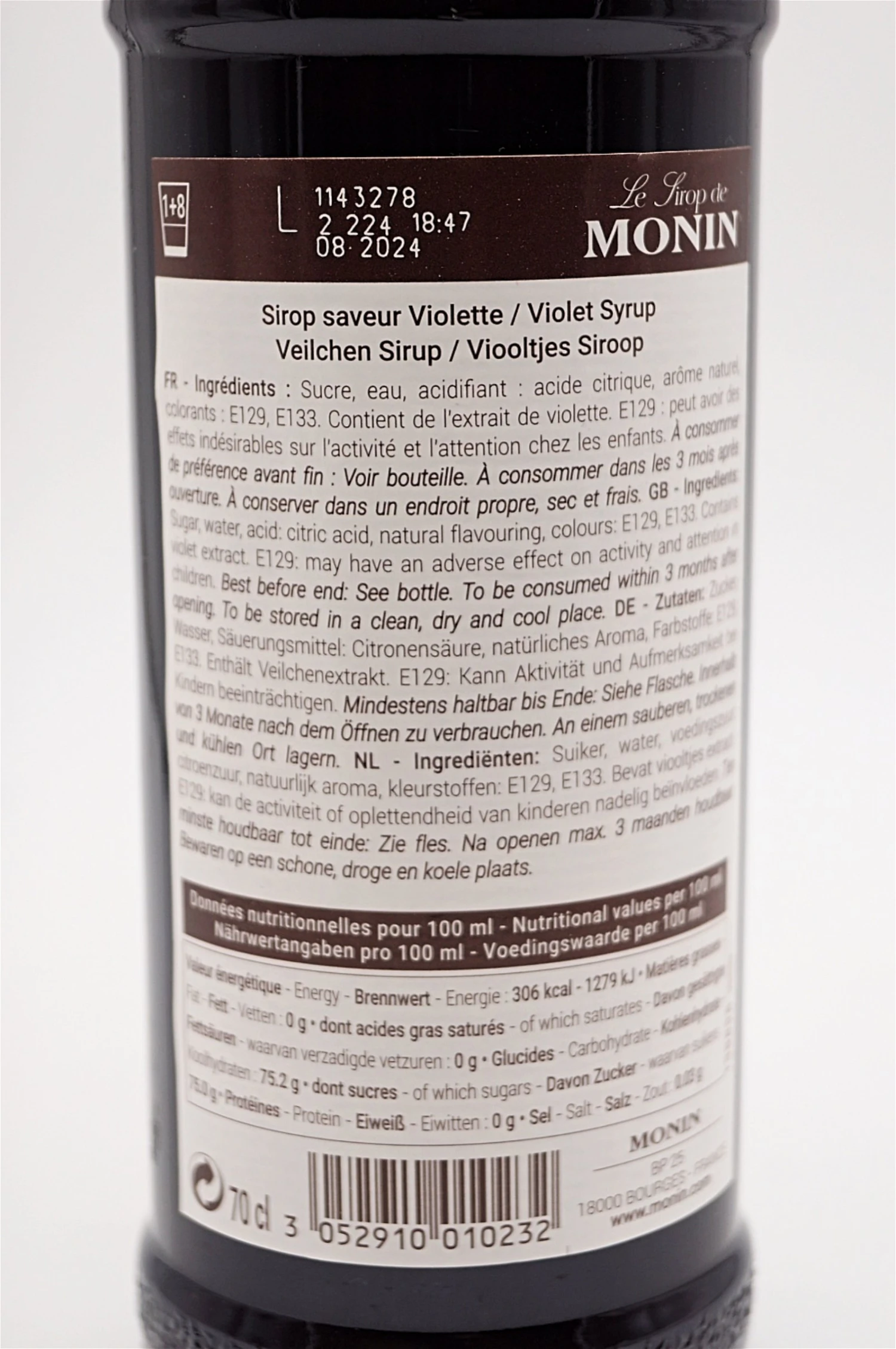 Monin - Veilchen Sirup 7 Monin - Veilchen Sirup – Bild 5