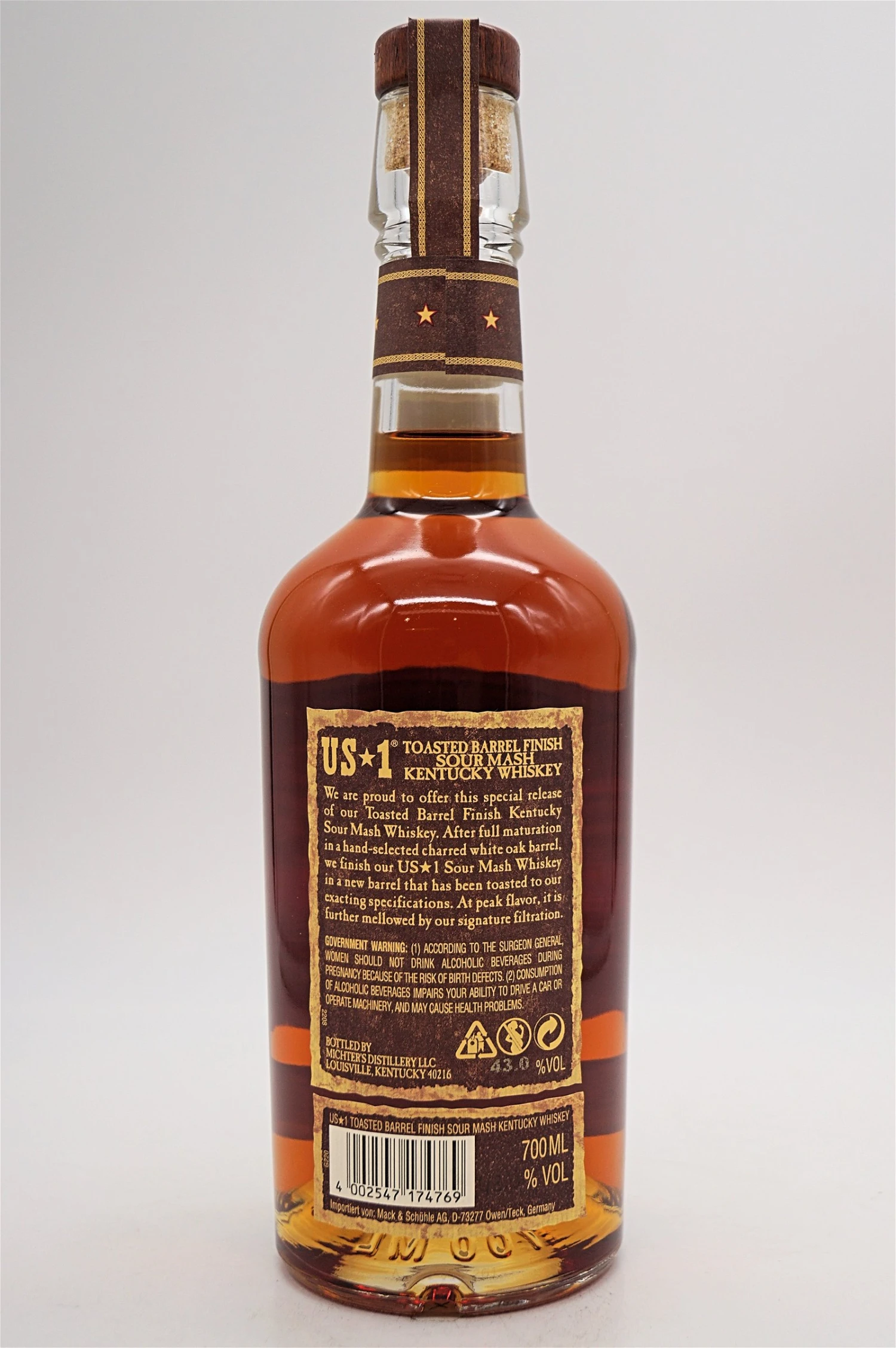 Michters - Toasted Barrel Finish Sour Mash Whiskey 4 Michters - Toasted Barrel Finish Sour Mash Whiskey – Bild 2