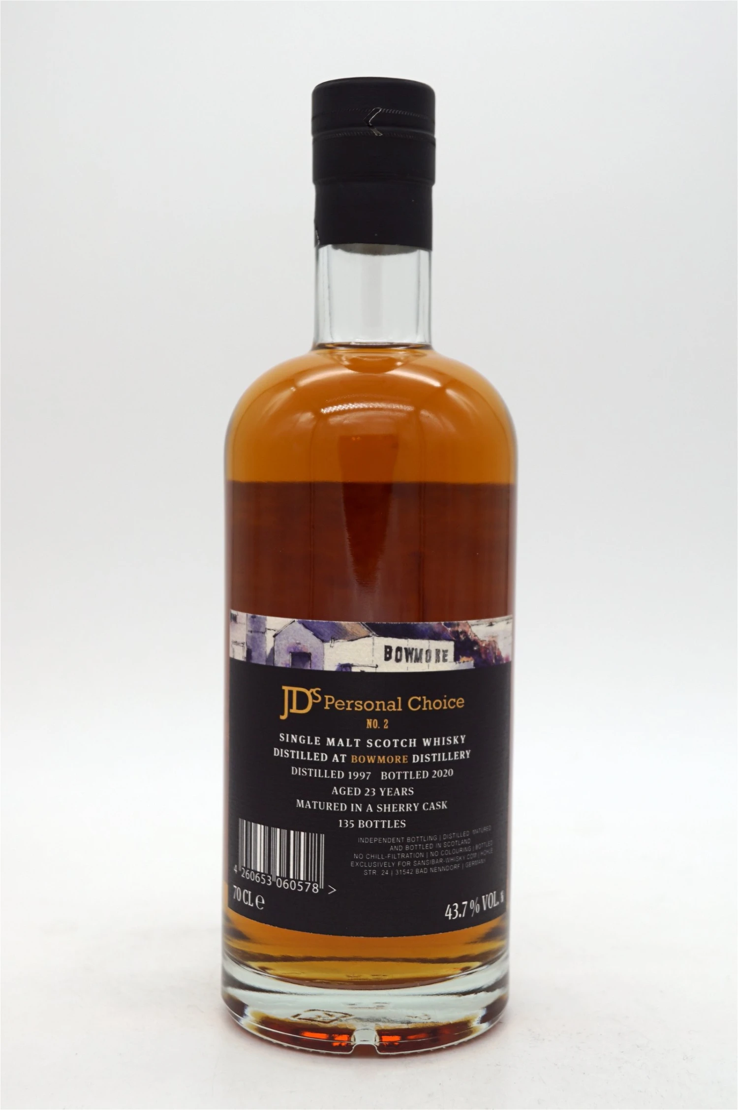 Sansibar Whisky - JD´s Choice 23 Jahre Bowmore 1997/2020 Sherry Cask Single Malt Scotch Whisky 4 Sansibar Whisky - JD´s Choice 23 Jahre Bowmore 1997/2020 Sherry Cask Single Malt Scotch Whisky – Bild 2
