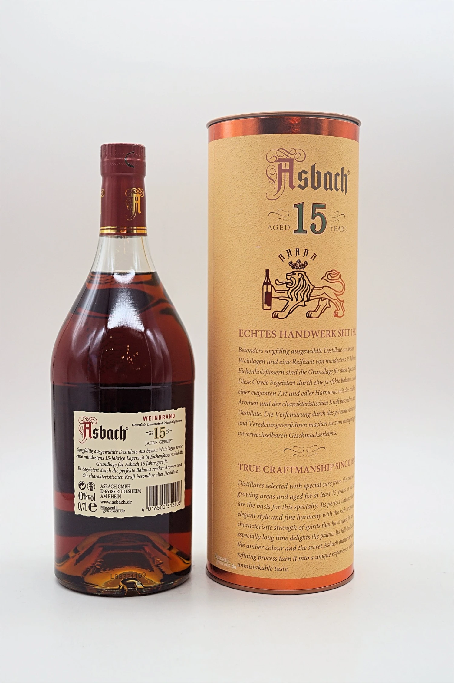 Asbach - Spezialbrand 15 Jahre 4 Asbach - Spezialbrand 15 Jahre – Bild 2
