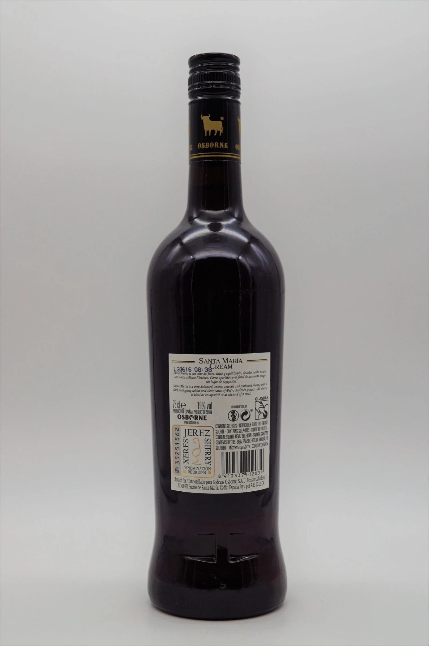 Osborne - Santa Maria Cream Sherry 4 Osborne - Santa Maria Cream Sherry – Bild 2