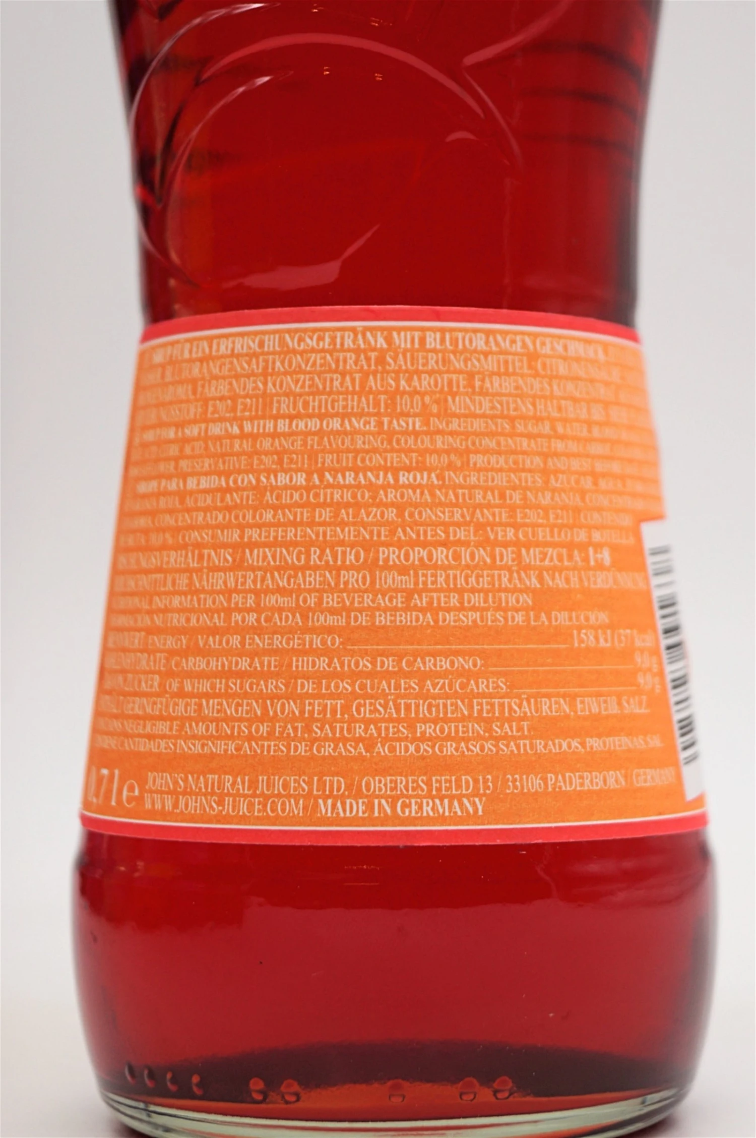 Johns - Blutorange Sirup 5 Johns - Blutorange Sirup – Bild 4