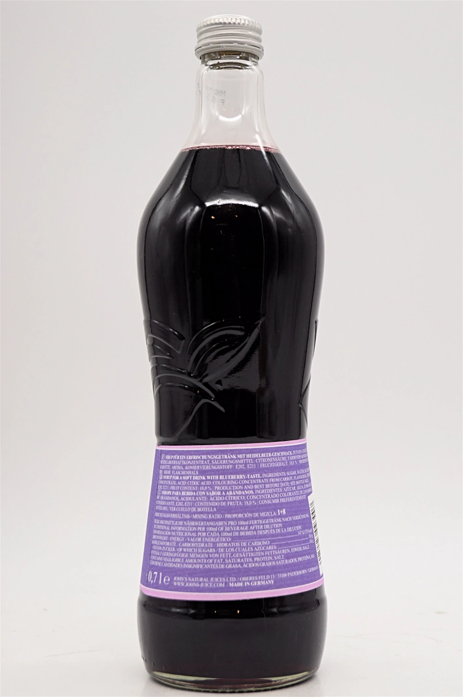 Johns - Heidelbeere Sirup 4 Johns - Heidelbeere Sirup – Bild 2