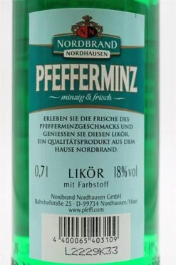 Echter Nordhäuser - Pfefferminzlikör -Der Schnapsstodl Verkäufe dsc09071