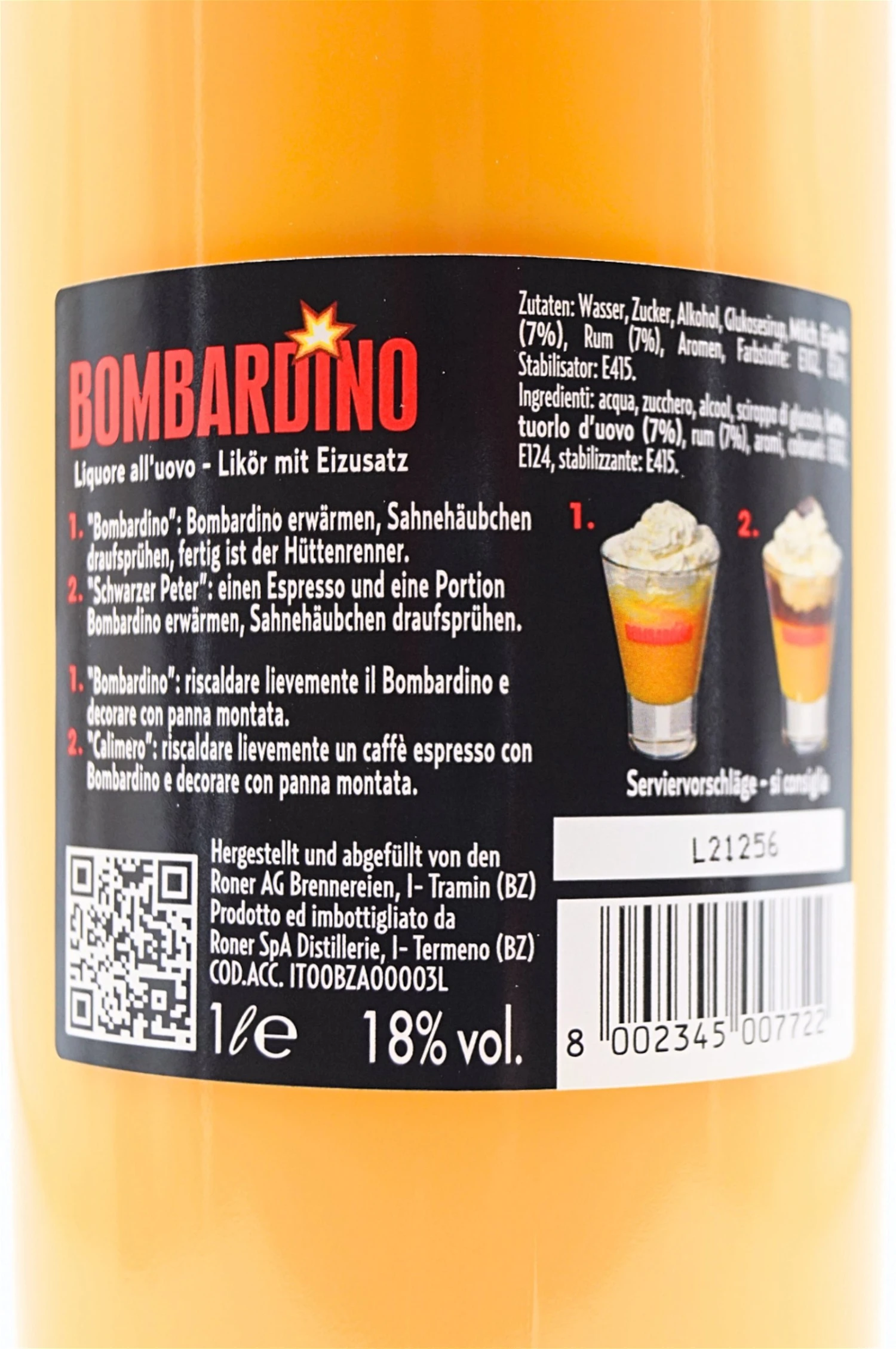 Roner - Bombardino Eierlikör Mit Rum 6 Roner - Bombardino Eierlikör Mit Rum – Bild 4